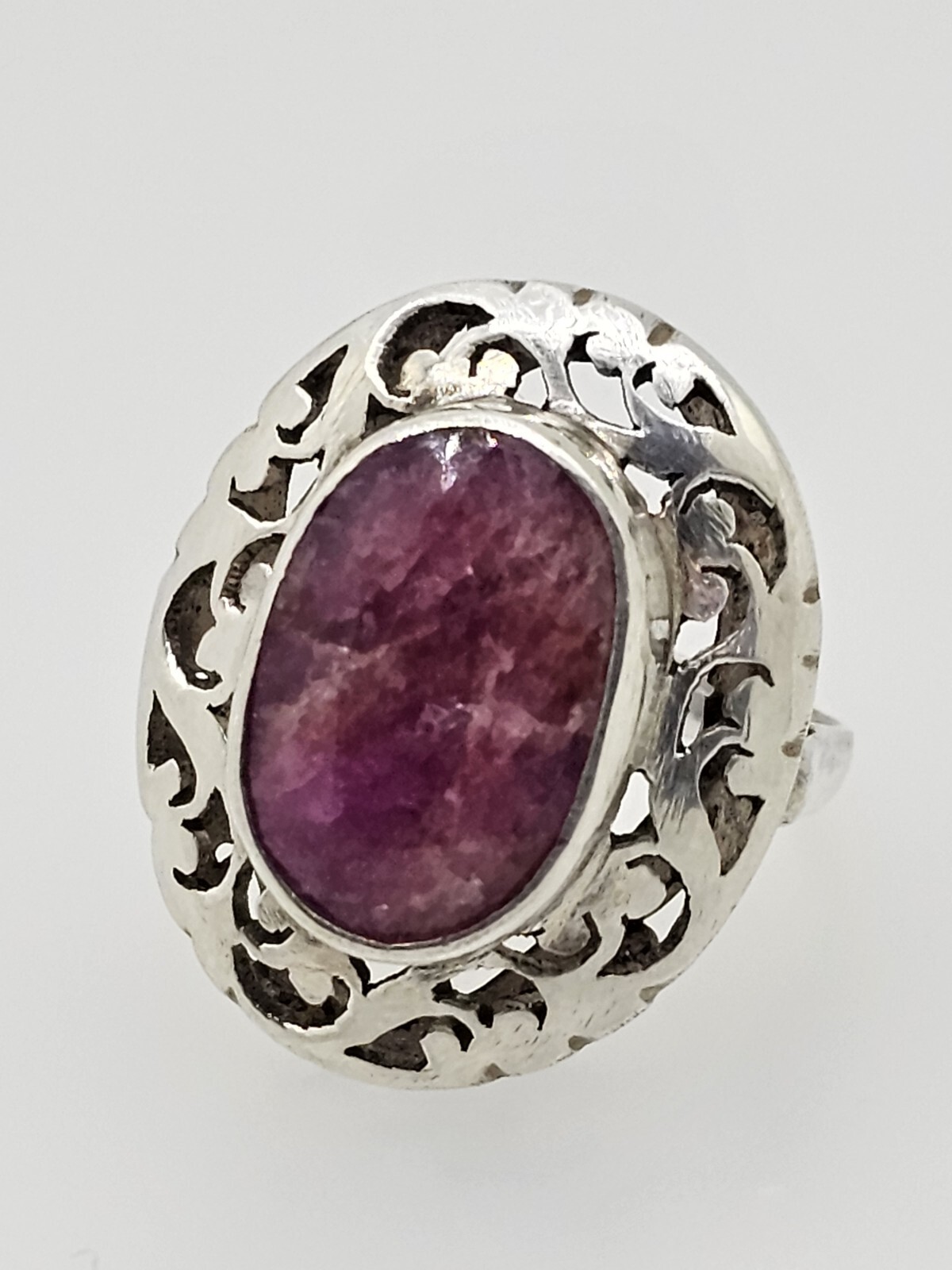 Sterling Silver Natural Ruby Ring - image 8