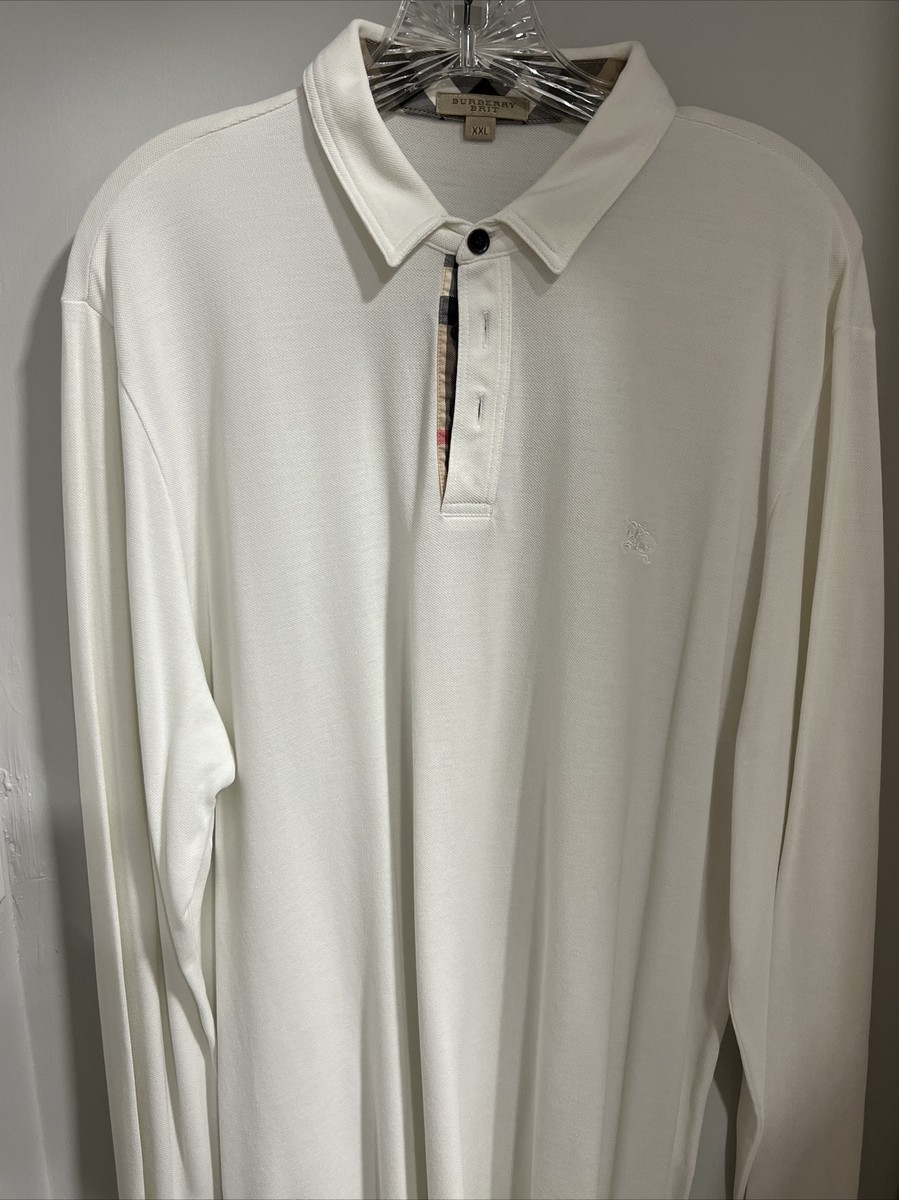 Burberry London Polo Long Sleeve Shirt White XXL | eBay Burberry London Polo Long Sleeve Shirt White XXL | eBay