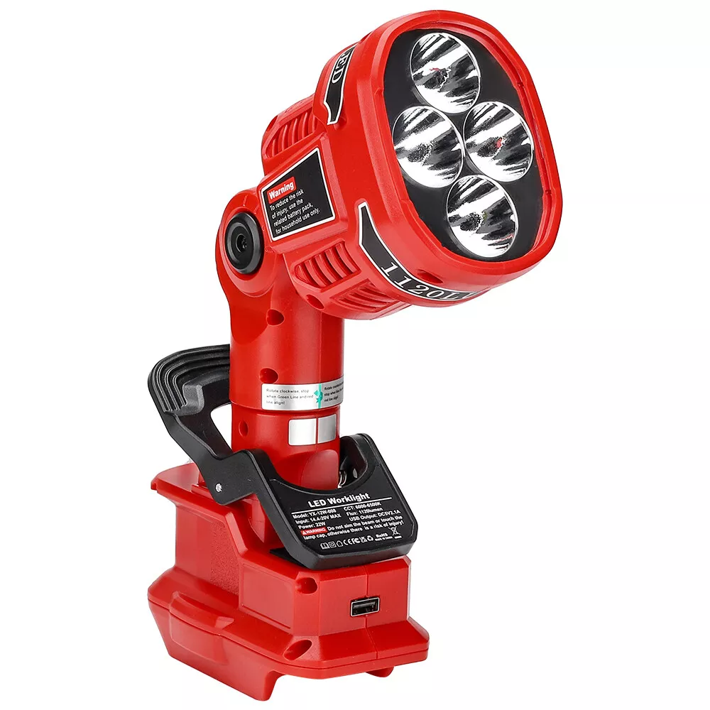 Outdoor LED Work Light for Craftsman V20 20V Li ion Battery with