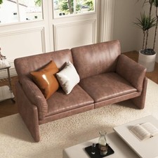 2 Seater Loveseat Sofa 172cm PU Leather Modern Comfy Sofa Couch Living Room
