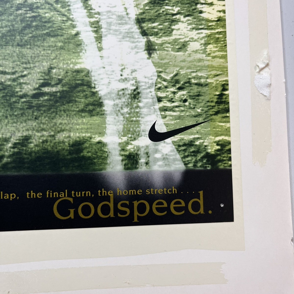 Vintage 1997 Nike Steve Prefontaine Poster Seat 41 Godspeed