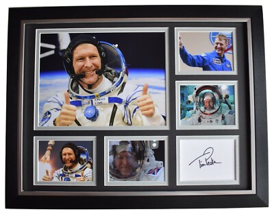 Tim Peake Signed Autograph 16x12 framed photo display Astronaut Space Station