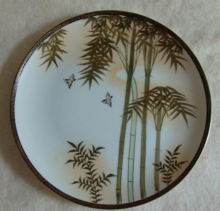 Asiatika, 1 Teller, Kuchen/Brot, China/Japan, Handarbeit, Goldmalerei, Porzellan