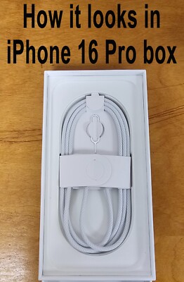 2x OEM iPhone 15, 16, 17 Pro Max Fast Charging USB Type-C Cables