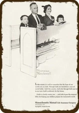 1955 Rockwell Art MASSACHUSETTS MUTUAL Vintag-Look DECORATIVE REPLICA METAL SIGN