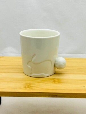 Gifi Becher weiß Hase Keramik 8,5 x 7,5 cm ca.