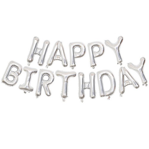 Happy Birthday Balloon Banner Bunting Self Inflating Letters Foil Balloons Party - Picture 15 of 27