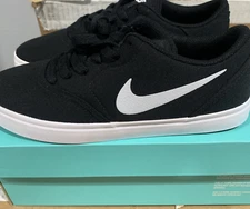 Nike SB Check Canvas (GS) Black/White Boy's Skate Shoes-6.5Y NIB 905373-003