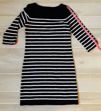 Talbots black stripe cotton dress size P small women’s