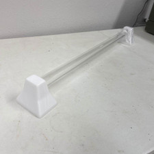 White / Clear Onyx Towel Bar Rack Hanger 26  Long - Read Description