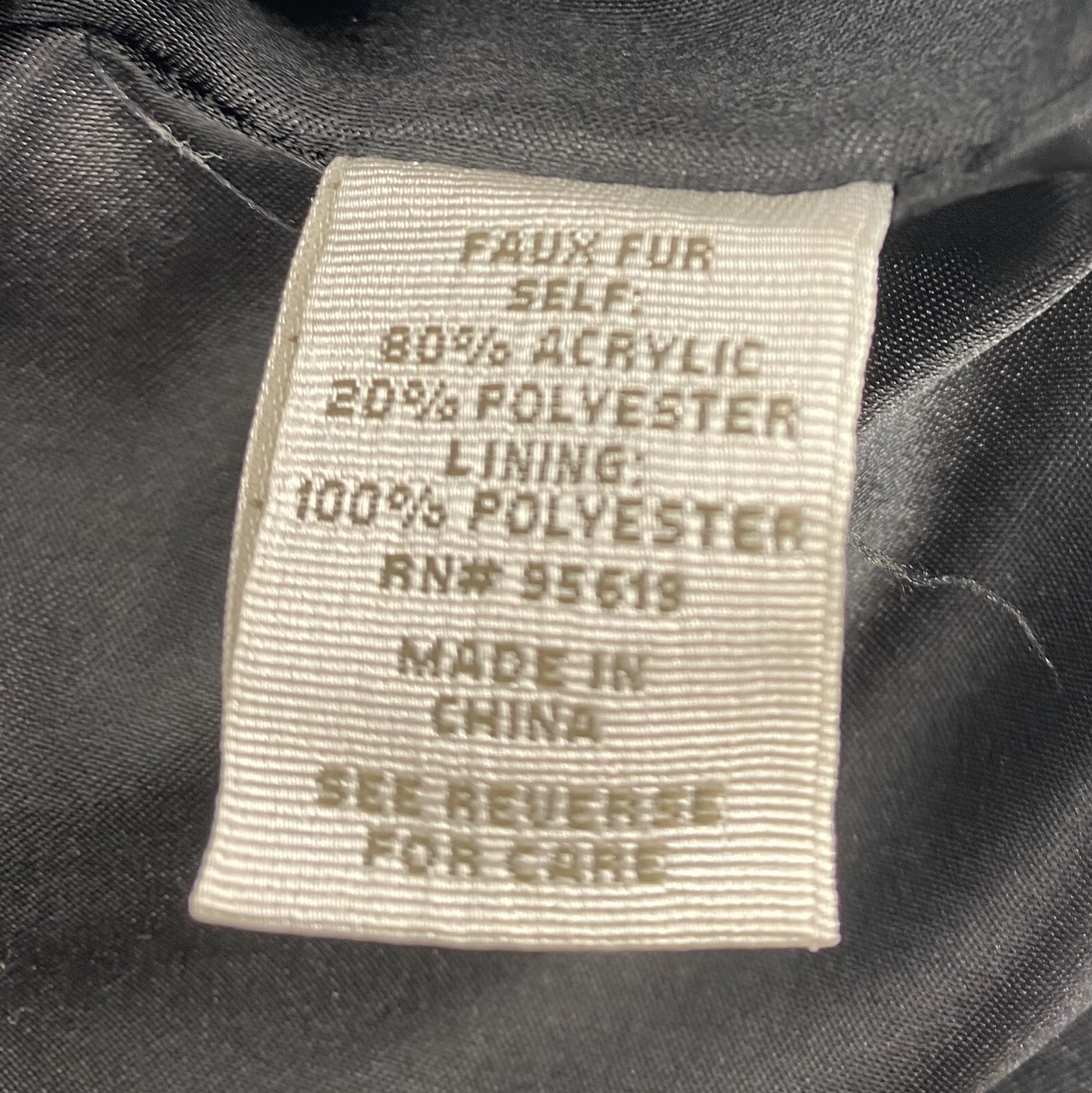 Fever Preowned Shaggy Faux Fur Jacket Black/Gray Womens XL EUC Long Sleeve Lined