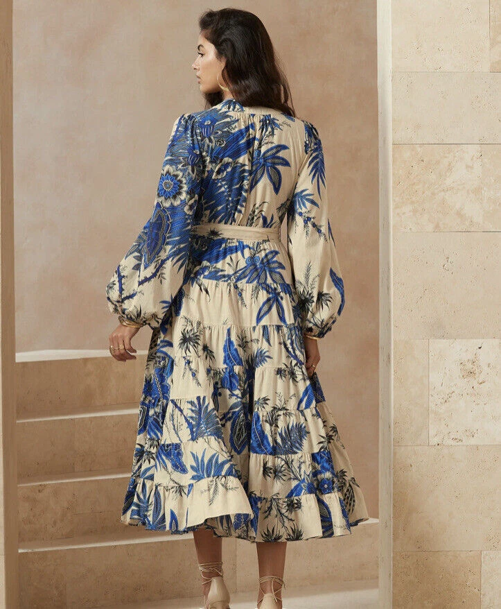 Banana Republic XSP Stampa Wrap Dress XS Petite Blue Floral #836300 NWT |  eBay