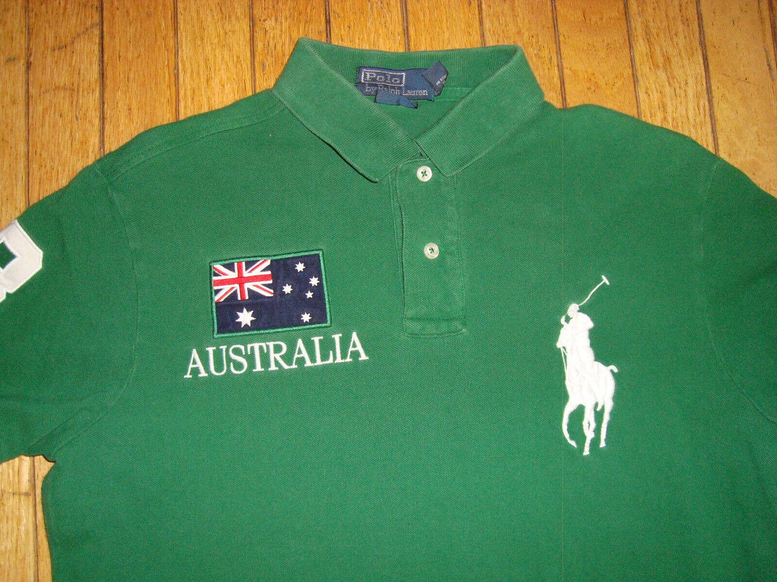 POLO RALPH LAUREN MEN'S PIQUE CUSTOM FIT AUSTRALIA FLAG SHIRT SIZE LARGE  GREAT! | eBay