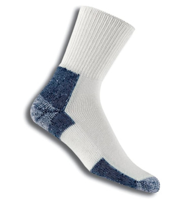 Thorlos Running Thick Padded Crew Socks XJ Max Navy White Comfort Large 9-13 USA