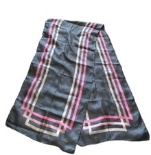 Vintage Echo Scarf Graphic Oblong Grey Pink