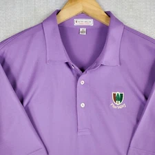 PETER MILLAR x PINE VALLEY Summer Comfort Size XL Mens Polo Shirt Lilac Golf