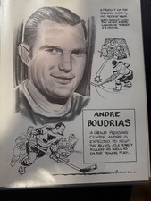 Vintage St. Louis Blues Caricature of Managing Director Andre Boudris Amour