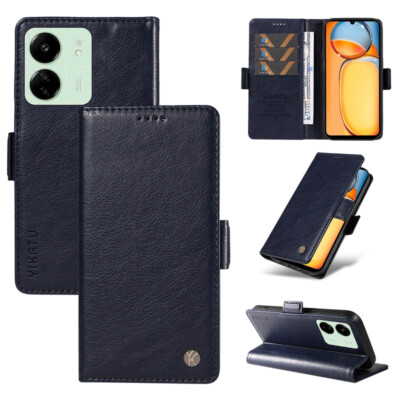 For Xiaomi 13T Redmi 13C 10A 10C 9C A2 A3 Litchi Wallet Leather Flip Cover Case 