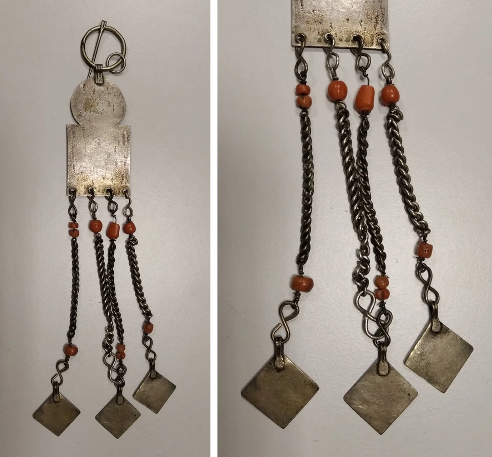 Spilla ornamento antico Berbero antique Gates of Paradise KABYLE Berber fibula - Immagine 2 di 3