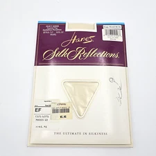 Hanes Control Top Pantyhose Pearl Short Plus Sandlefoot  Silk Reflection VTG