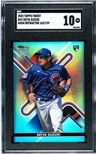 Seiya Suzuki Rookie RC 2022 Topps Finest Aqua Refractor #'d /199 - SGC 10 - Cubs