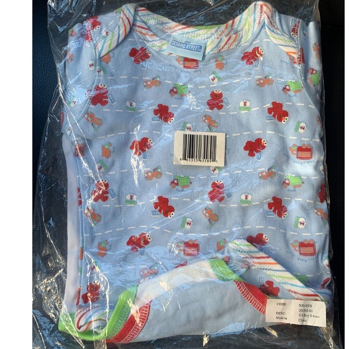 Sesame Street 2007 Y2K 3-6 month Elmo 3 bodysuit set NIB Sealed
