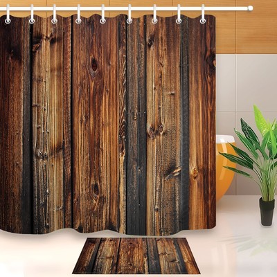 72x72/" Beach Yellow Car Surf Board Waterproof Fabric Hooks Shower Curtain Liner