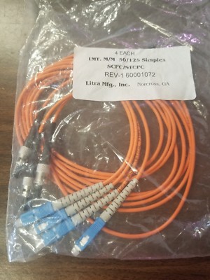 1 MT. M/M 50/125 Simplex SCPC/STCPC Splice Cables Pack of 4 #1E-2392-B6