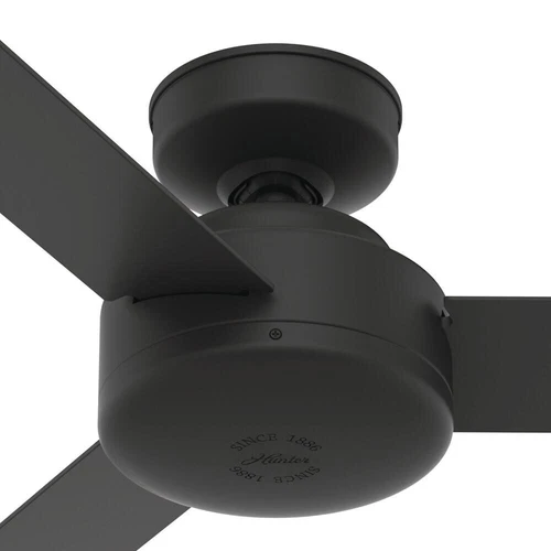 52" Matte Black Indoor Modern Ceiling Fan High Speed Cooling Reversible Motor - Picture 8 of 8