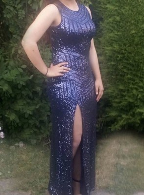quiz blue sequin dress