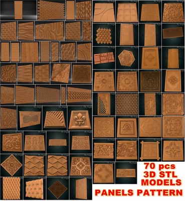 72 3D stl file reliefs PANELS for CNC router cnc machine milling 0098