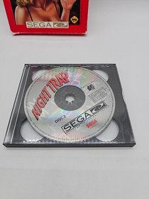 Sega CD Night Trap 1st Print Red Box Release (1992) Box And Disc Only - Nice!