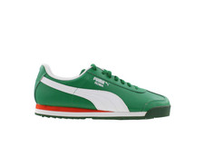 PUMA BIG KIDS ROMA BASIC JR - 354259-47 GREEN/WHITE FINAL SALE ITEM