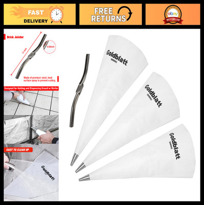 4-Piece Tile Grout & Masonry Mortar Bag Set - Tear Resistant Grout Bags & Brick