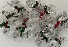GANZ Personalized Snowman Clear Acrylic Christmas Ornament Names You CHOOSE