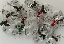 GANZ Personalized Snowman Clear Acrylic Christmas Ornament Names You CHOOSE