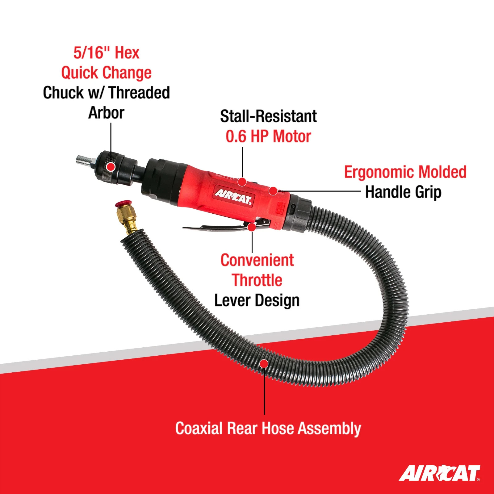 AIRCAT 6402 .6 HP 2,600 RPM COMPOSITE TIRE BUFFER