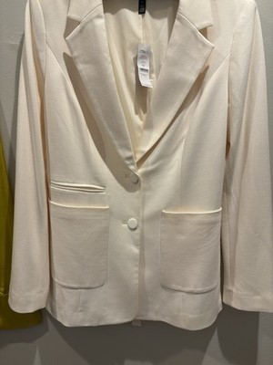 Brand new White House Black Market cream Pant Suit 2-Piece Jacket & Pants 14