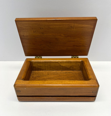 Vintage GERARD CRAFT Nautical Hand Carved Sailboat Wood Box Hinged signed