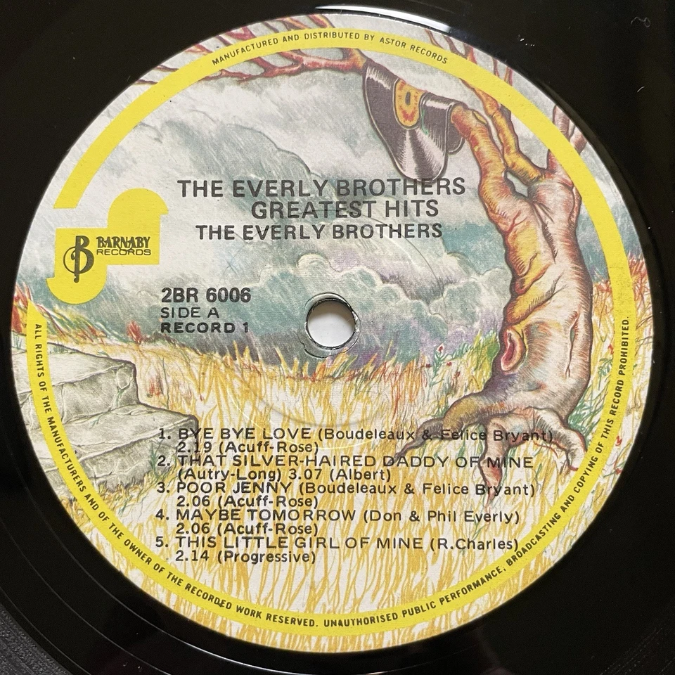 The Everly Brothers Greatest Hits Vinyl Record 12” 33 RPM 2BR 6006 Barnaby 1976 - Image 2 of 4