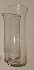 Vtg -Vase- Clear Glass -Tapper Top- 9 in Tall -4 in Dia Top- 3.25 in Dia Botom