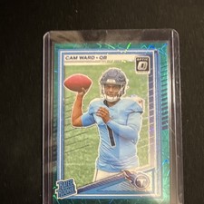 2025 Optic Football - Cam Ward #293 Teal Velocity SSP - Titans
