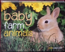 2025 BABY FARM ANIMALS 11" x 17" Wall Calendar Unmarked