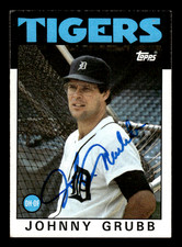 Johnny Grubb Detroit Tigers 1986 Topps Auto Autograph On Card #243 SIGNED w/COA