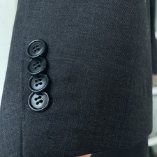 Corneliani Fine Wool Suit Jacket Black XL