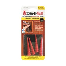 Screw-it-Again SIA-4PK Polypropylene Hex Head Wood Anchor 1/4 Dia. x 2 L in.