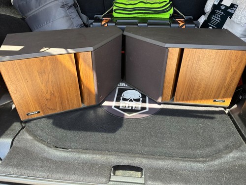 Bose 4.2 Stereo Everywhere Speakers Pair Vintage Wood Veneer Pre-Owned