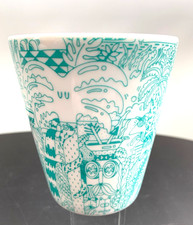 Ikea STUNSIG Tumbler Tropical Green Coffee Cup Steven Harrington 2017 Limited Ed