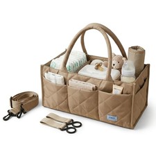 Baby Diaper Caddy Organizer, Nursery Storage Basket for Newborn Essentials, T...