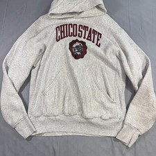 Vintage 90s Chico State University Seal Pullover Hoodie Made in USA